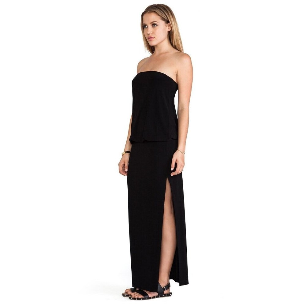 KamaliKulture Norma‎ Kamali Black Strapless Baby Doll Maxi Gown KKSU1413B XL